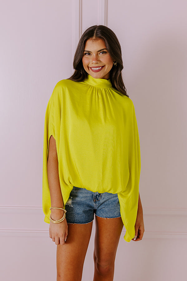 Premium Always With You Shift Top - Chartreuse