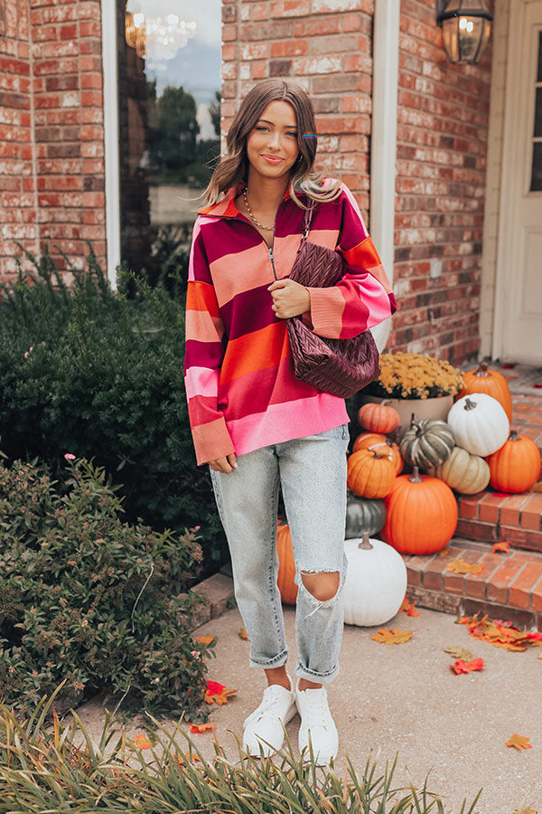 Premium Striped Pumpkin Pullover - Ultimate Cozy Style