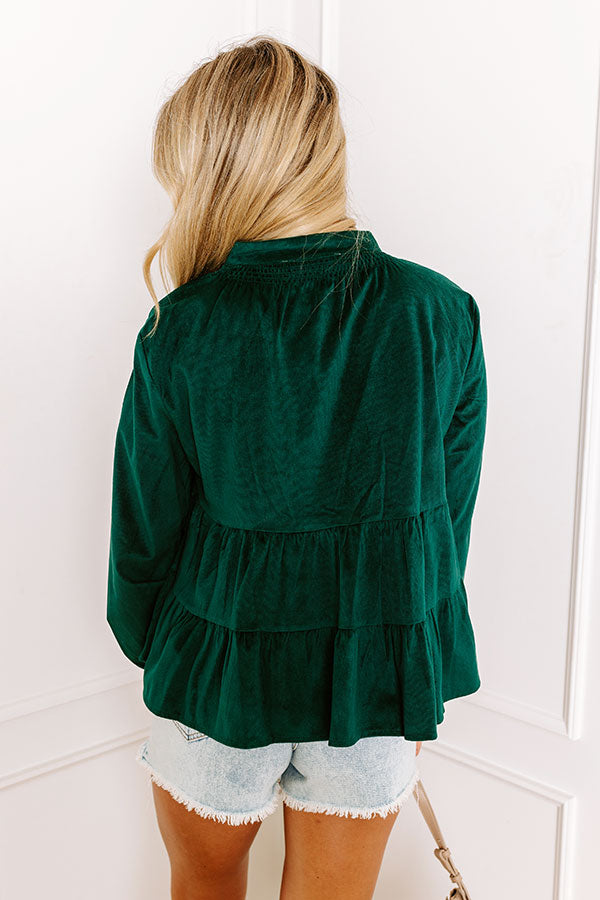 Premium Sonoma Sways Shift Top in Hunter Green - Ultimate Comfort & Style