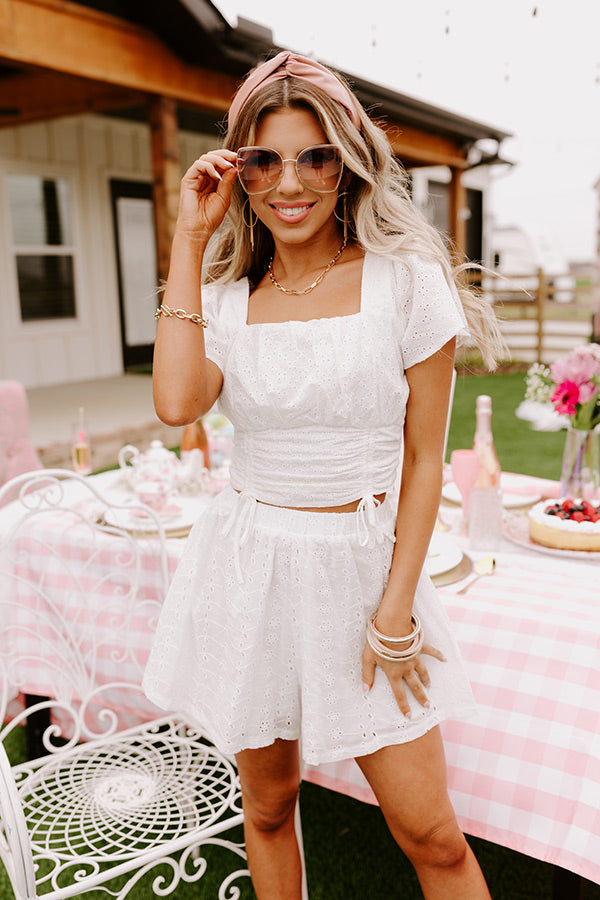 Premium White Eyelet Crop Top - Ultimate Summer Style