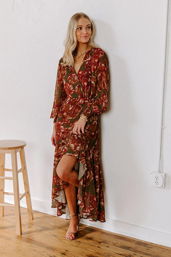 Premium Napa Valley Floral Maxi Dress - Ultimate Elegance