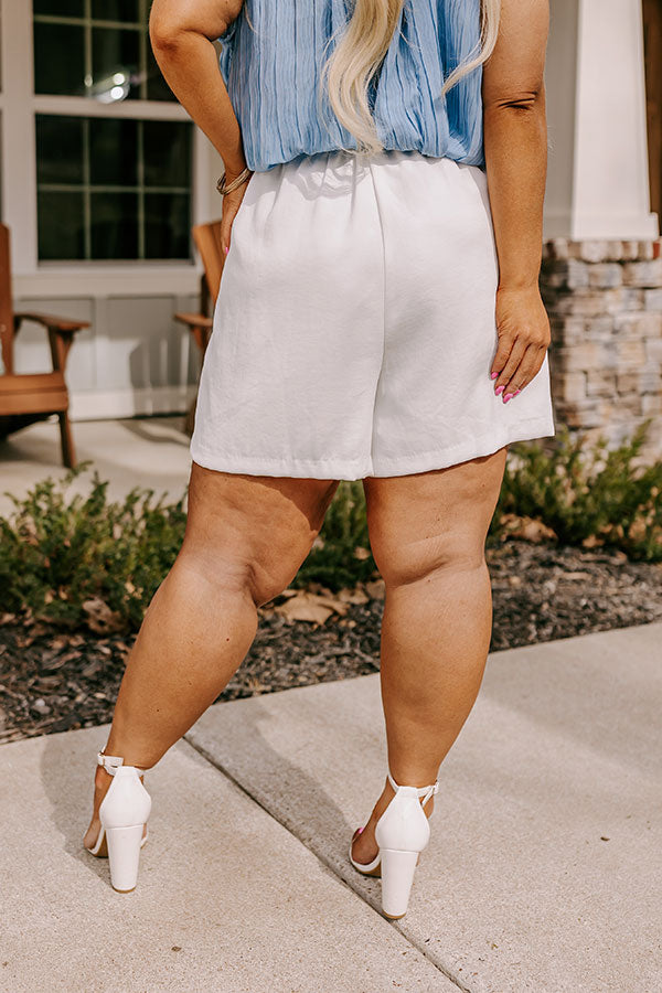 Ultimate Remix High Waist Shorts - White Curves Collection