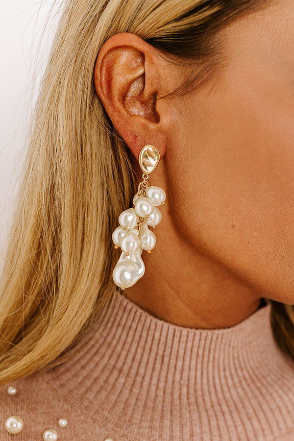 Ultimate Gala Glam Pearl Chandelier Earrings