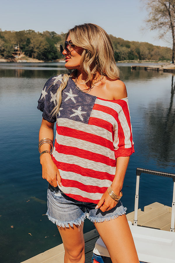 Premium American Honey Knit Top - Ultimate Patriotic Style