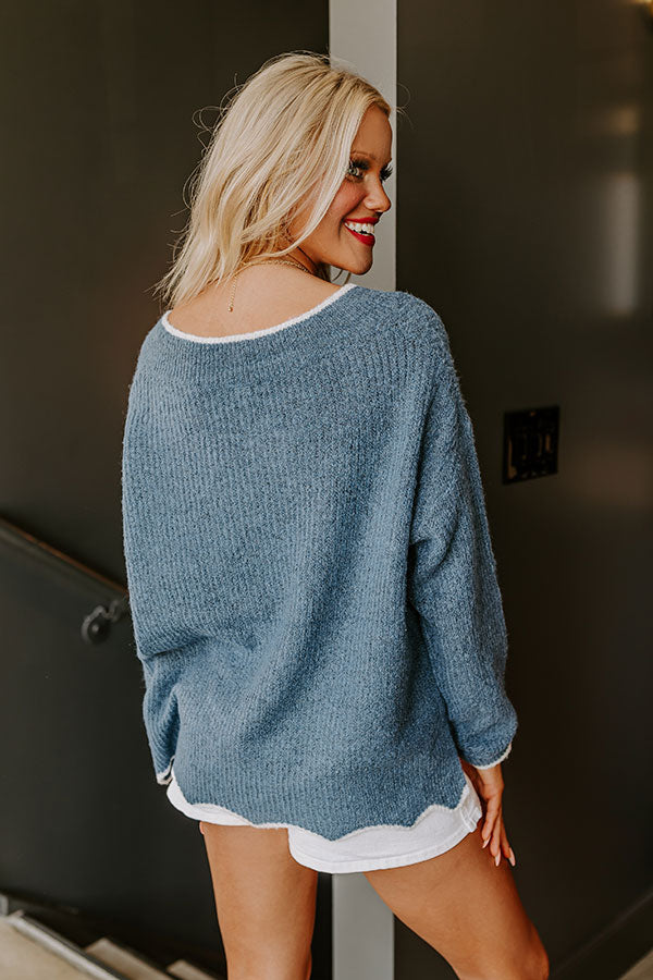 Premium Cozy Knit Sweater - Navy | Ultimate Fall Essential