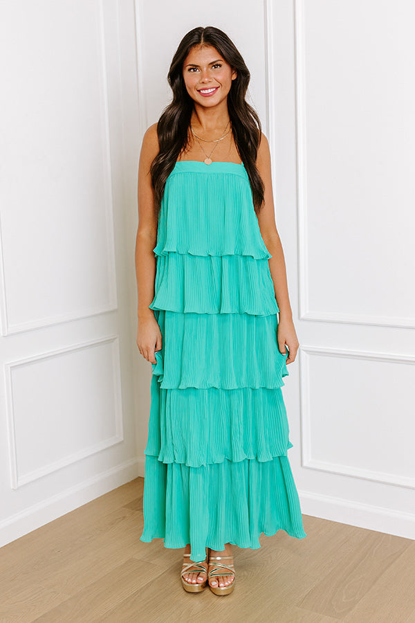 Premium Turquoise Dream Midi Dress