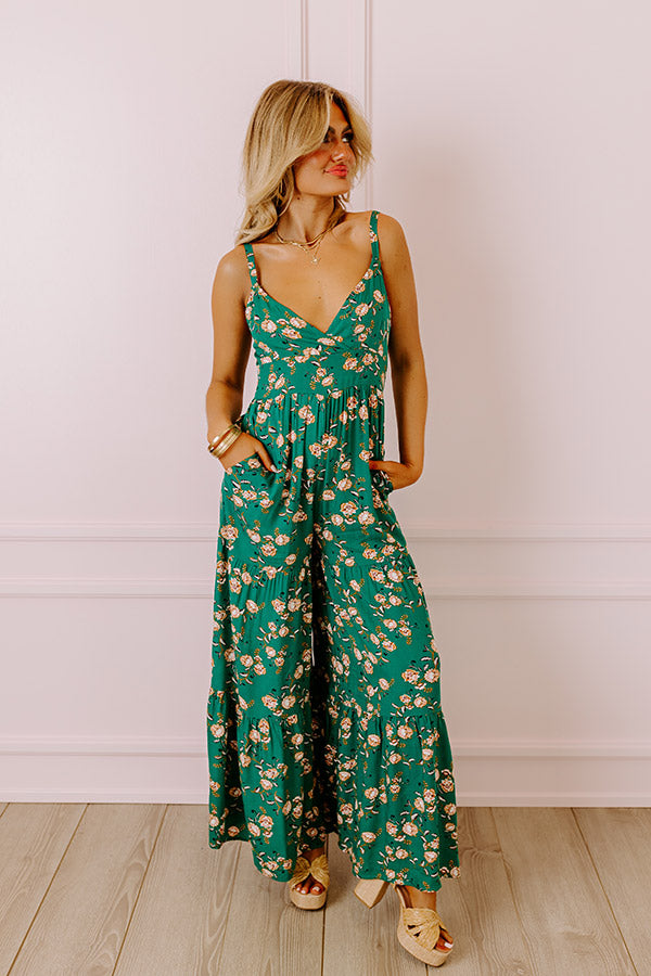 Premium Green Floral Jumpsuit - Ultimate Summer Style