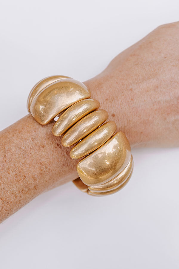 Ultimate Uptown Stretch Bracelet - Premium Gold Chic