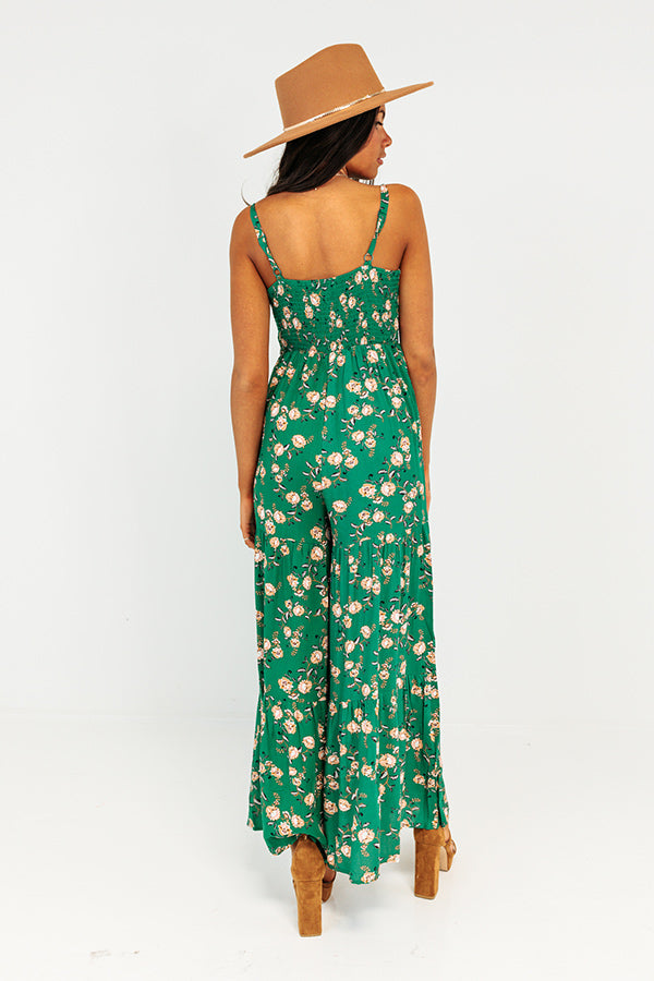 Premium Green Floral Jumpsuit - Ultimate Summer Style