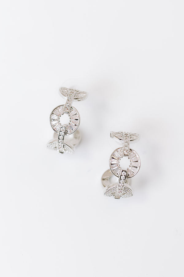 Premium Cosmos & City Lights Hoop Earrings - Ultimate Silver Style