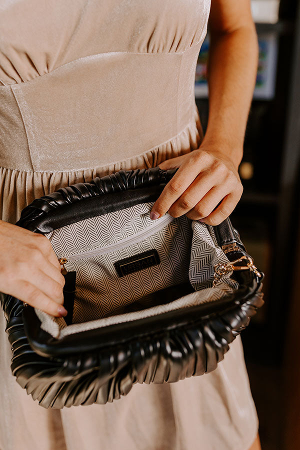 Ultimate Chic Faux Leather Clutch - Black