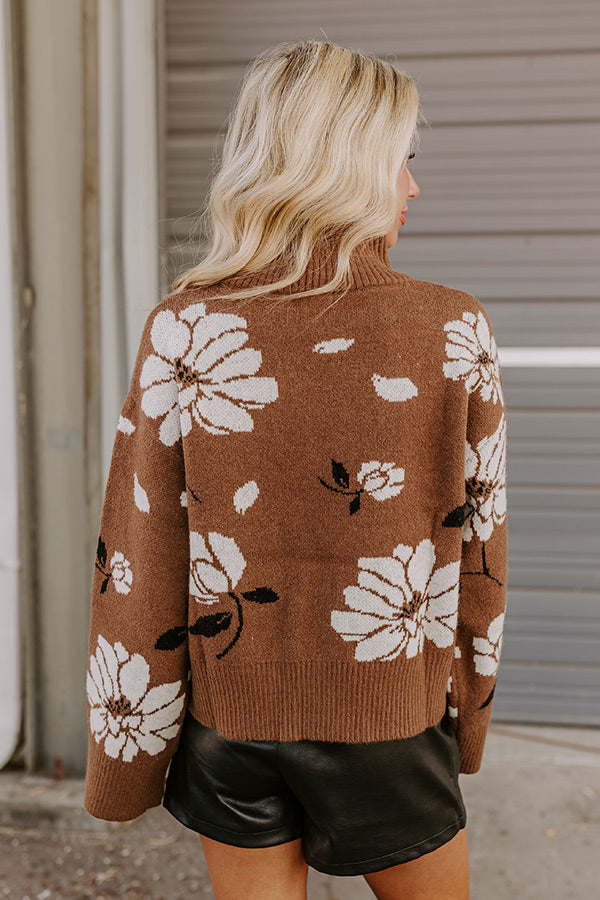 Premium Harvest Hues Floral Knit Sweater - Ultimate Autumn Style