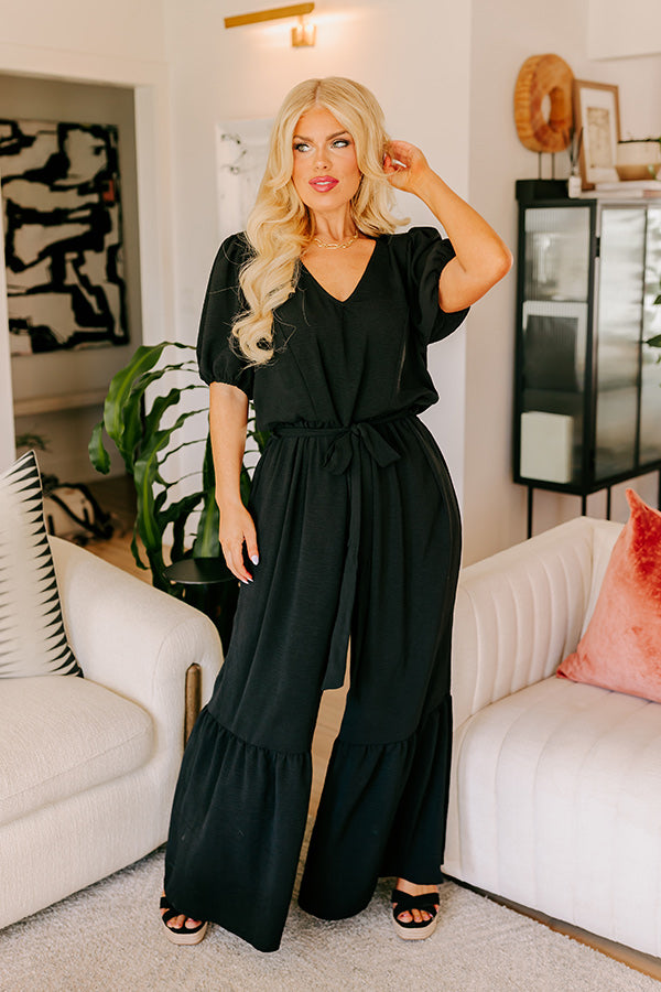 Premium On-The-Go Jumpsuit for Curves - Black