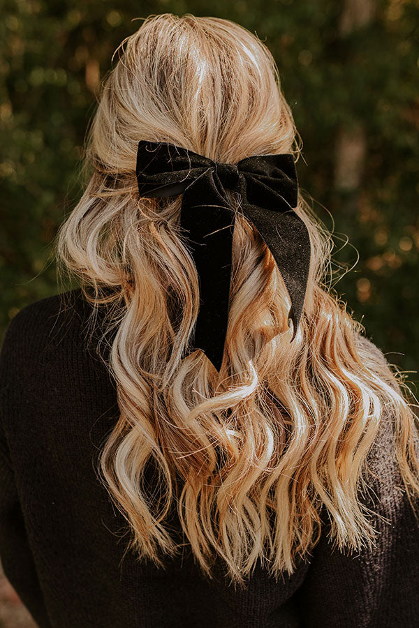 Premium Bailee Velvet Bow Hair Clip - Ultimate Elegance in Black