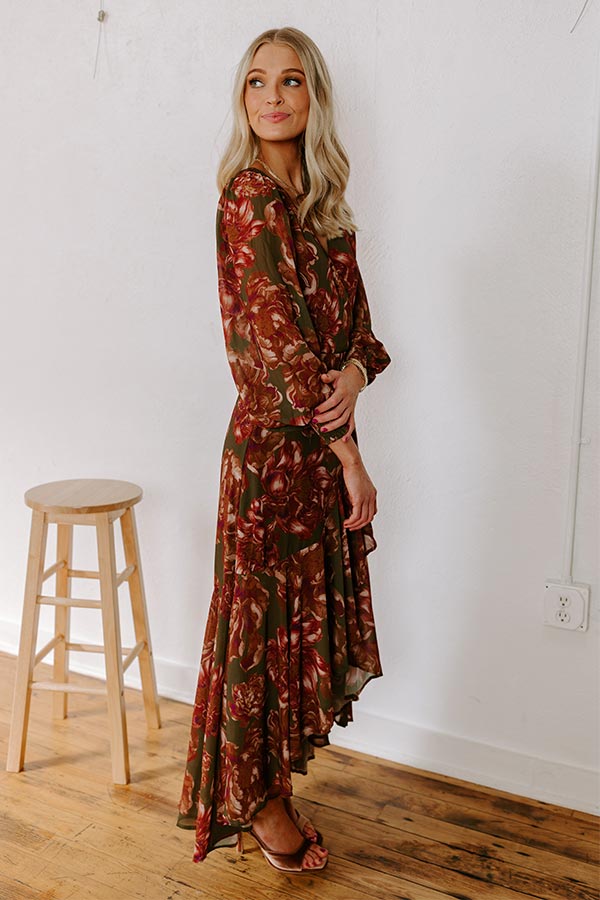 Premium Napa Valley Floral Maxi Dress - Ultimate Elegance