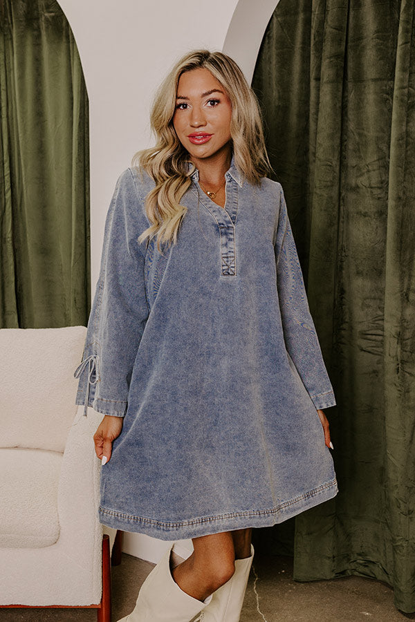 Premium Casual Cue Denim Mini Dress - Ultimate Style Upgrade