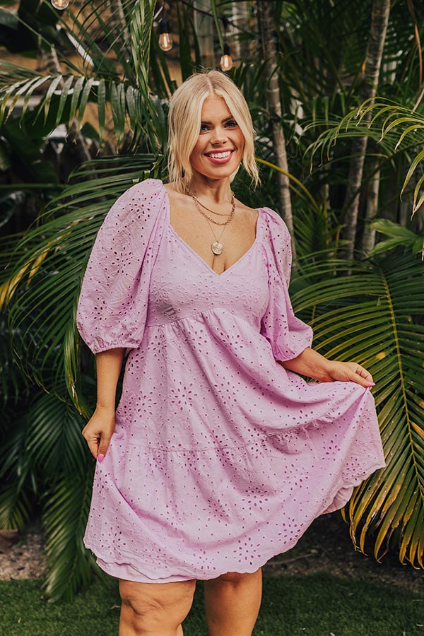 Ultimate Stunning Gaze Eyelet Dress – Effortless Elegance