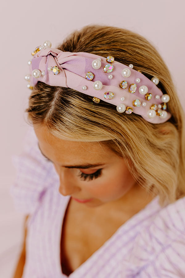 Premium Lavender Blissful Break Embellished Headband