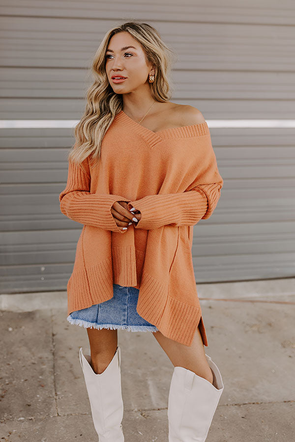 Premium Light Rust Knit Sweater - Ultimate Fall Style