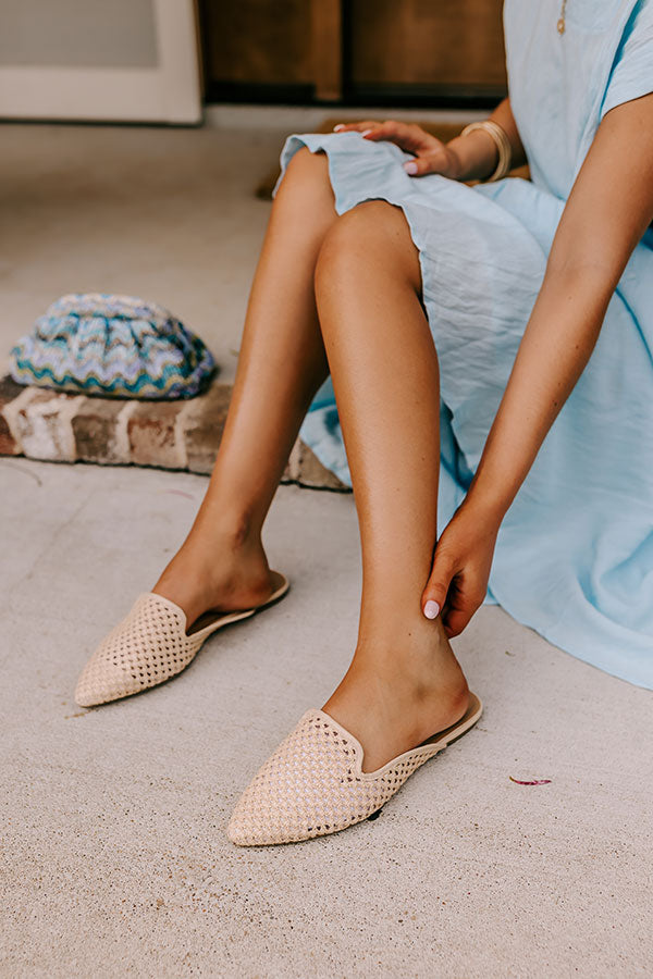 Premium Maya Raffia Woven Flat Shoes