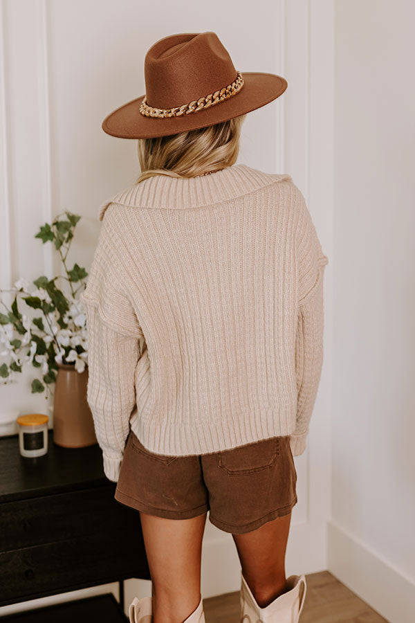 Premium Cable Knit Sweater - Meet Me By The Bonfire