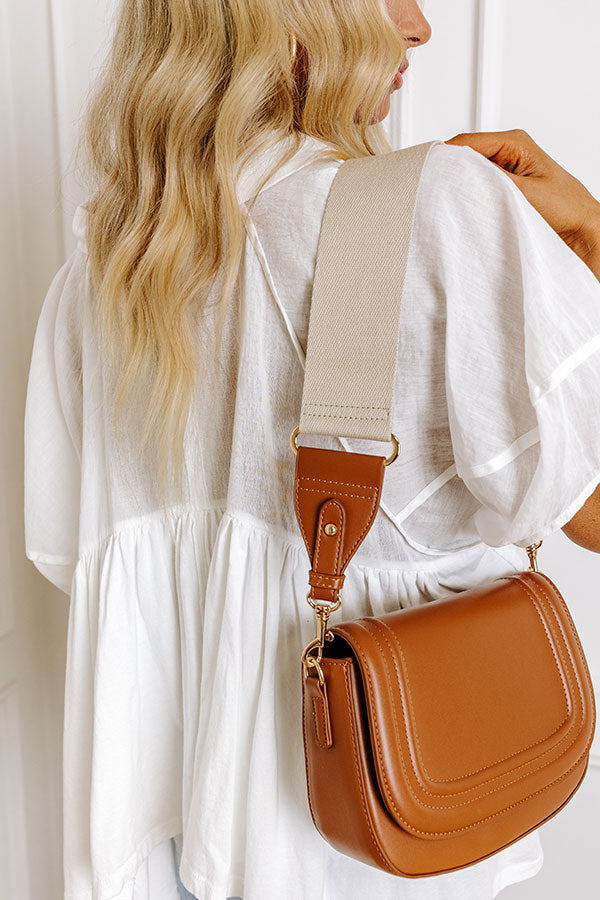 Premium Faux Leather Crossbody Bag in Cinnamon - Ultimate Style Companion