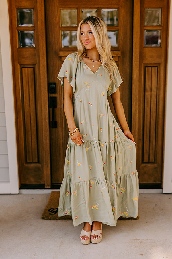 Ultimate Summer Sorbet Embroidered Maxi Dress