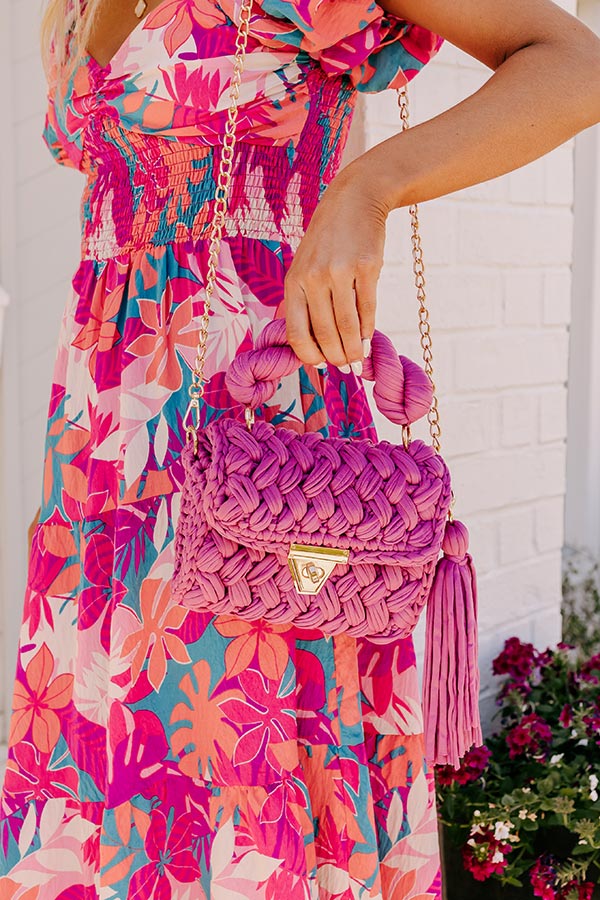 Premium Montego Woven Handbag in Violet - Ultimate Style Upgrade