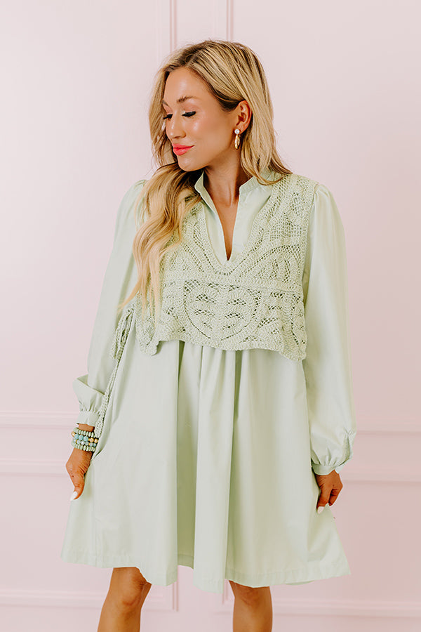 Premium Boho Belle Two-Piece Mini Dress in Pear – Ultimate Style Upgrade