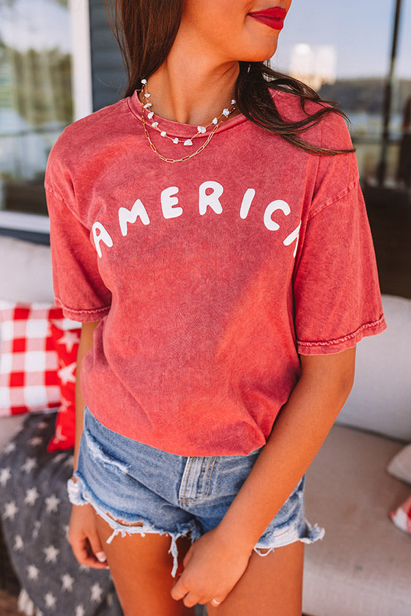Premium America Puff Print Graphic Tee - Ultimate Style Statement