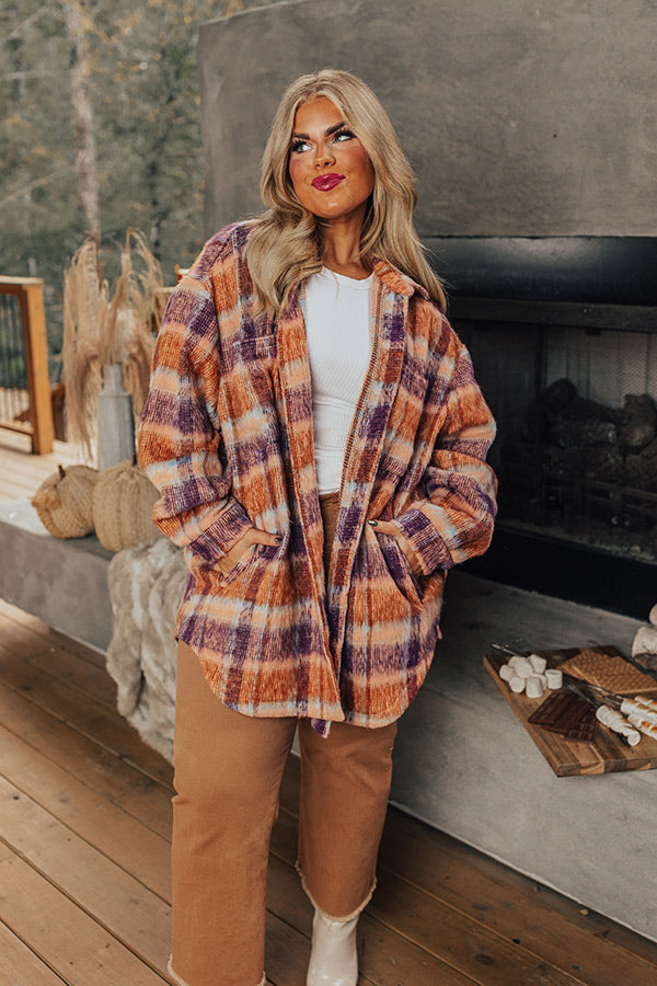 Ultimate Sangria Plaid Jacket - Cozy & Stylish