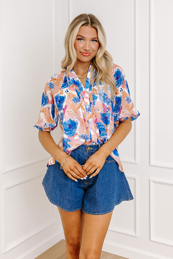 Premium Chiffon Floral Top - Ultimate Casual Elegance