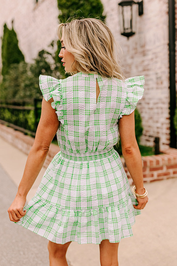 Premium Lime Gingham Picnic Romper - Ultimate Summer Style