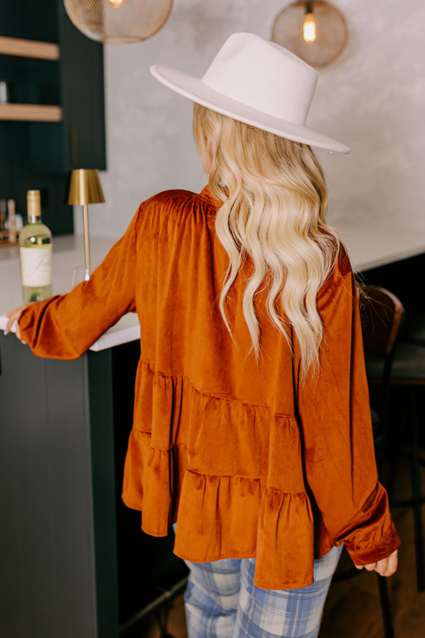 Premium Rust Curves Shift Top by Sonoma Sways