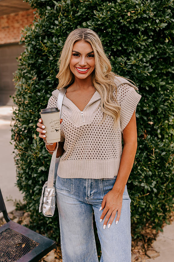 Premium Cozy Lifestyle Knit Top in Oatmeal - Ultimate Comfort & Style