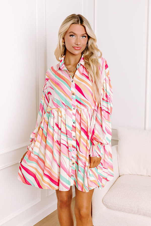 Ultimate Sorbet Summer Mini Dress - Pink Bliss