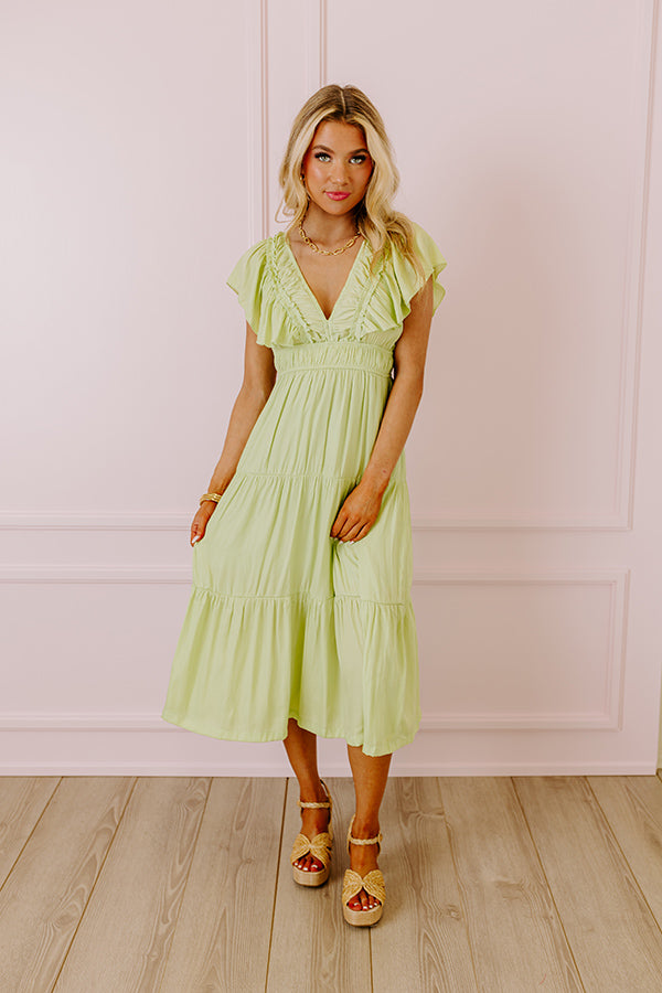 Elegant Spring Fling Midi Dress