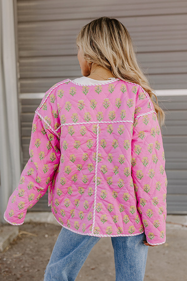 Premium Floral Fields Quilted Jacket