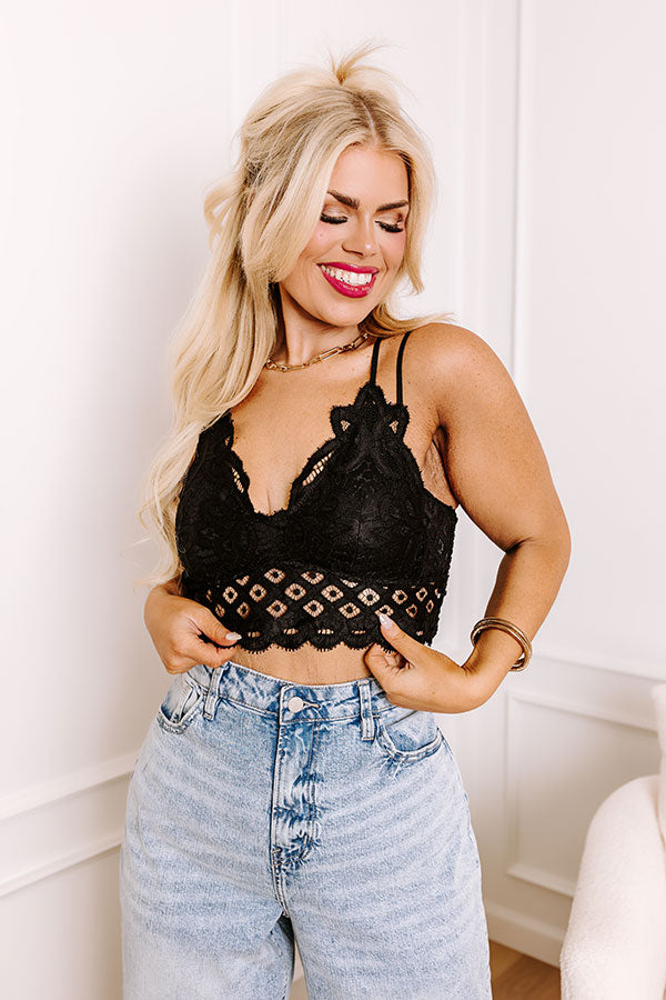 Premium Black Curves Crochet Bralette - Writing Love Notes