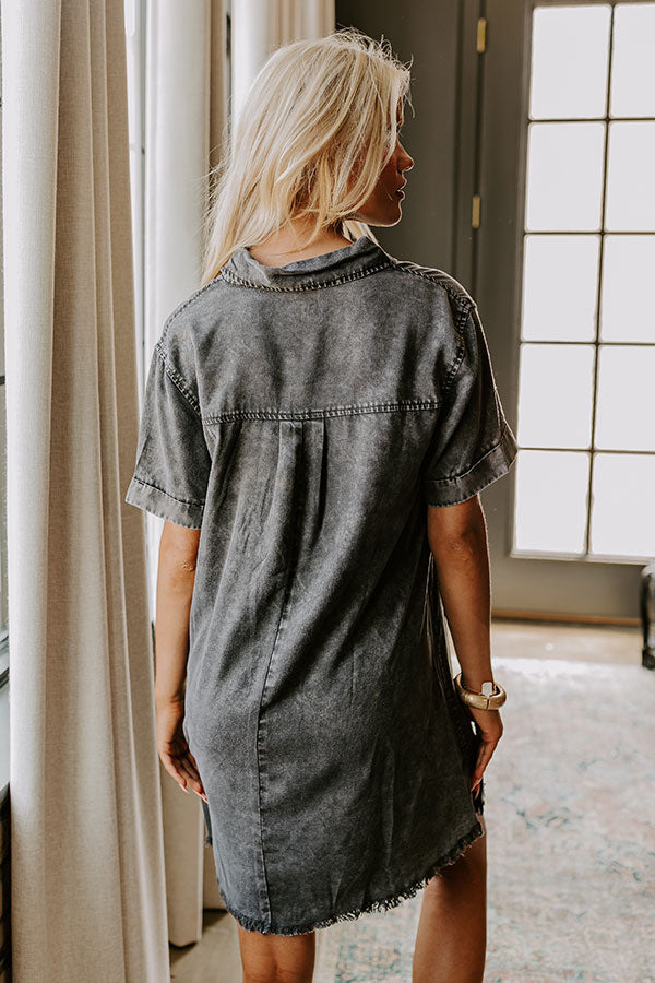 Ultimate Vintage Chambray Mini Dress - Backyard BBQ Essential