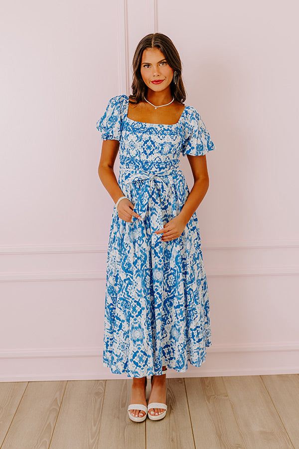 Premium Ocean Breeze Smocked Maxi Dress - Ultimate Summer Style