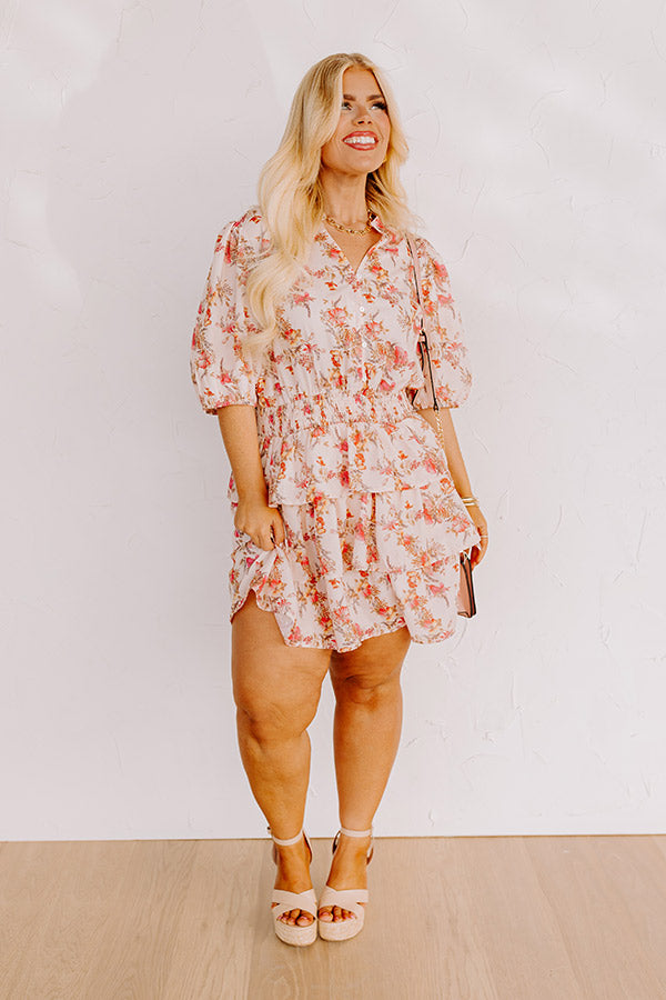 Ultimate Romance Floral Mini Dress - Curves & Elegance