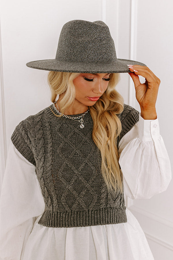 Premium Crisp Breeze Felt Fedora - Heathered Charcoal | Ultimate Style Upgrade