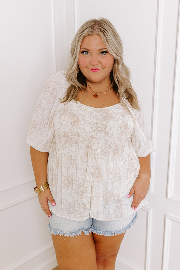 Premium Savannah Floral Chiffon Top - Ultimate Flattering Silhouette