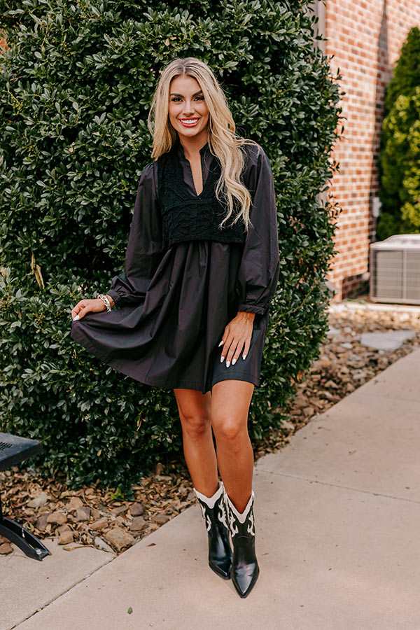 Ultimate Boho Belle Two Piece Mini Dress - Black
