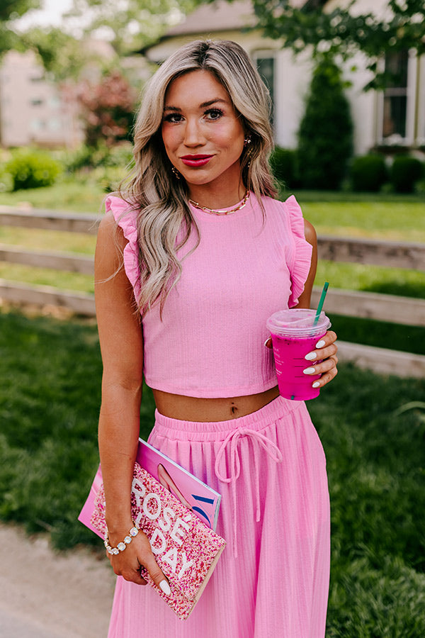 Premium Al Fresco Ruffle Crop Top - Ultimate Summer Style