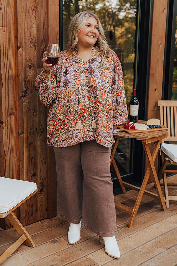 Premium Autumn Paisley Shift Top - Ultimate Style Upgrade