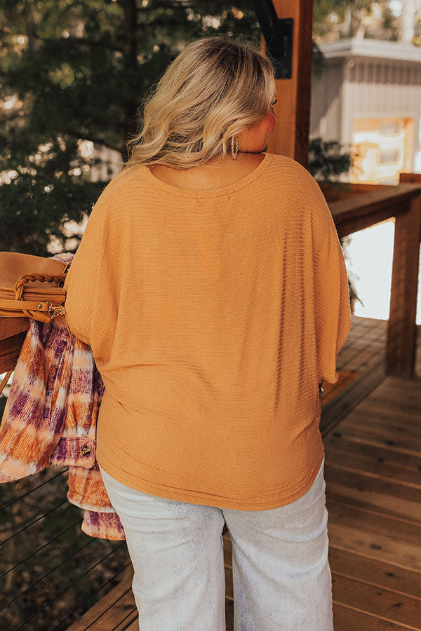 Premium Weekend Living Shift Top in Pumpkin Curves - Ultimate Comfort & Style