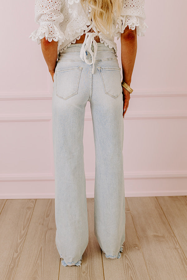 Ultimate Risen Riley High Waist Straight Leg Jeans - Light Wash