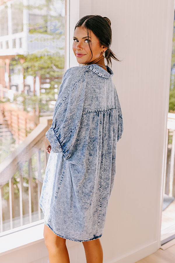 Premium Park Stroll Chambray Shift Dress